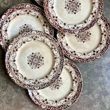 6 Jules Vieillard ironstone flat plates, "Louis XV" service