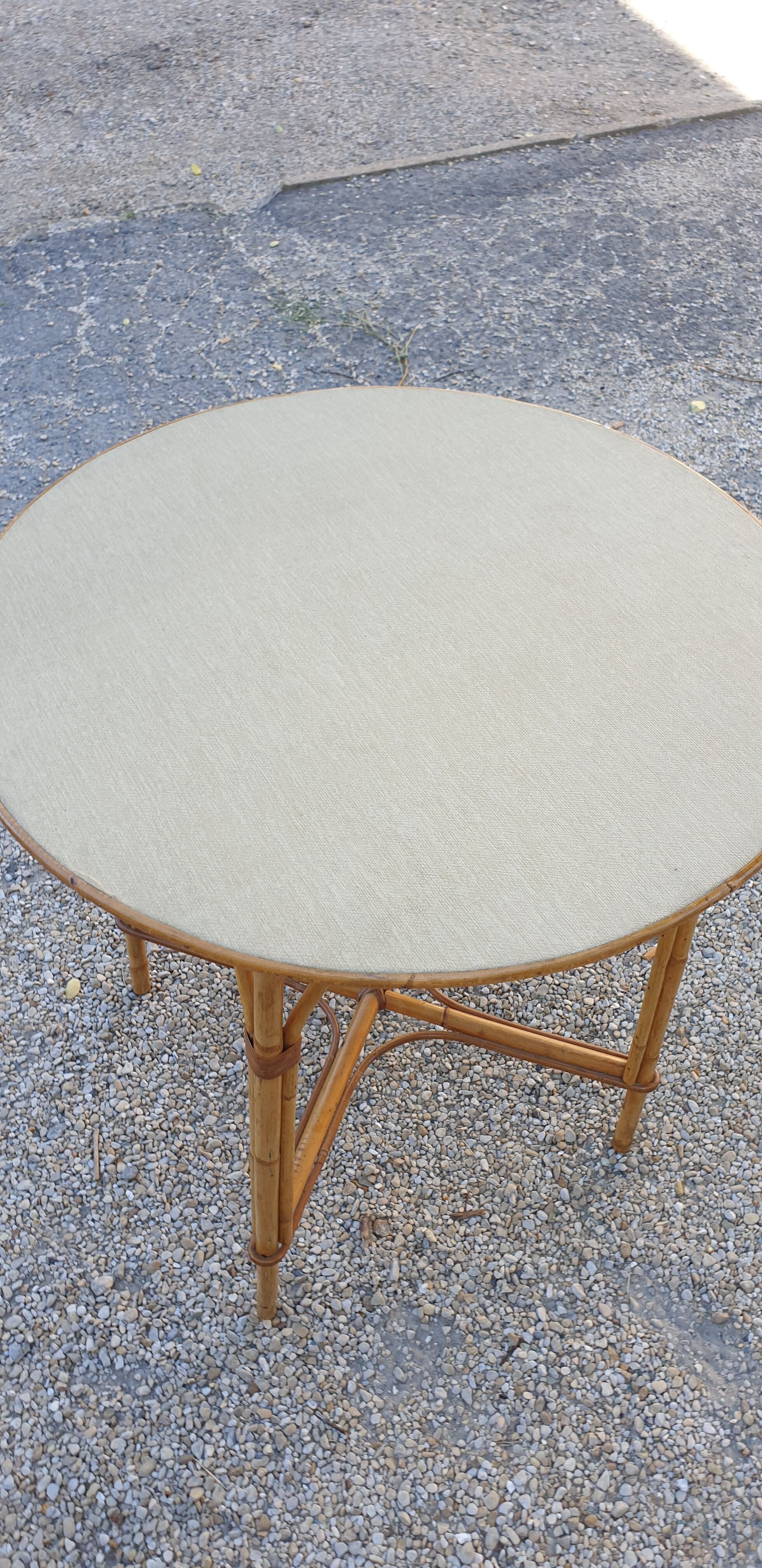 Rattan garden table 1960
