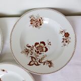 Set of 4 vintage deep plates from Sarreguemines, Danish model 210429.