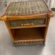 Vintage rattan bedsides pair