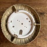 Vintage glass and brass ceiling lamp