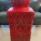 Large floor vase in ceramic BAY 45 cm red vintage West Germany Bodo Mans