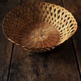 Braided openwork vintage basket