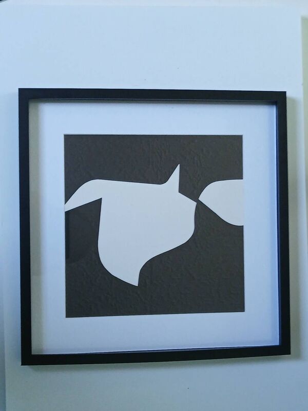 Tableau Vintage Art Optique - Victor Vasarely - Cadre 40x40cm