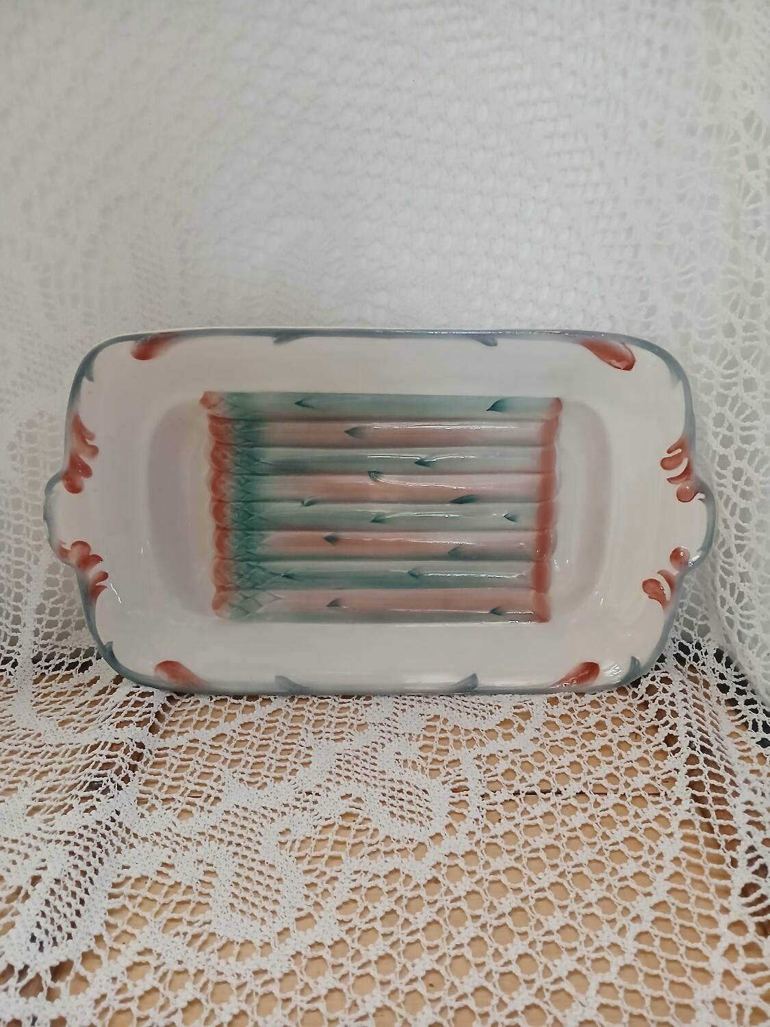 Old Barbotine dish from Digoin and Sarreguemines