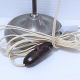 Art deco lamp silver and opaline brass