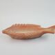 Plat poisson vintage en céramique de couleur terracotta