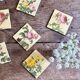 6 dessous de verre vintage décor Redouté