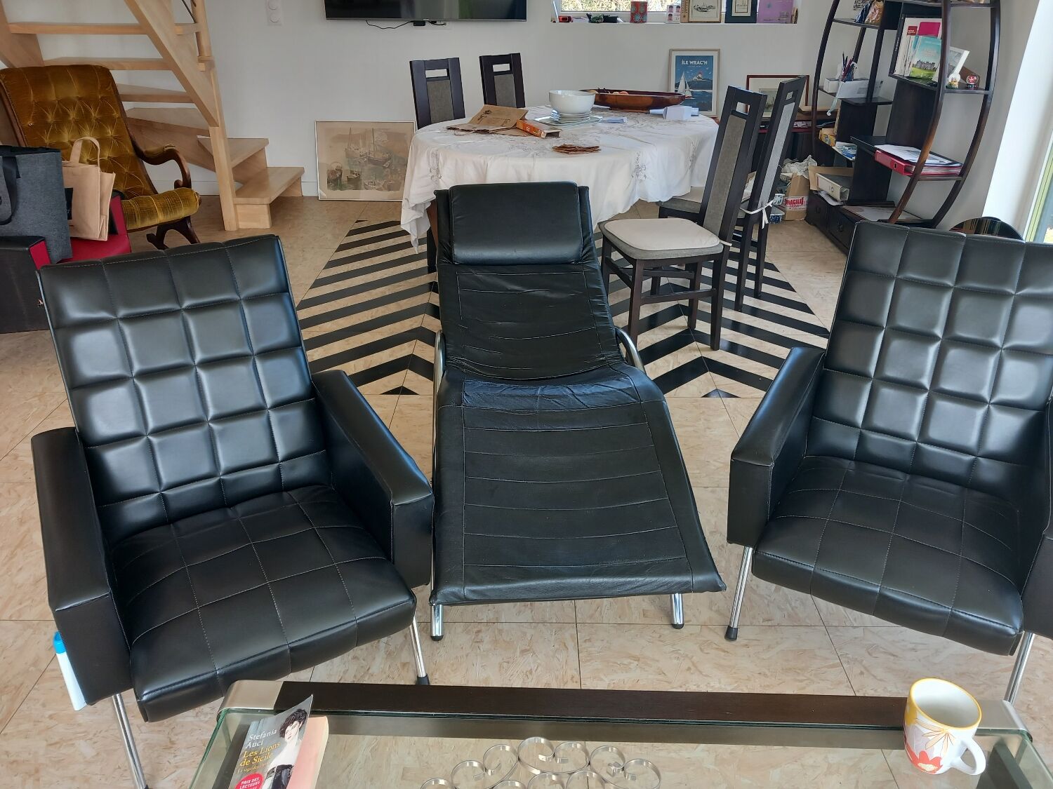Chaise longue année 80