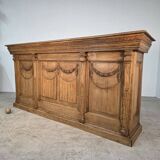 Important oak bar from a café around 1900.