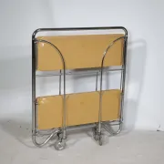 Mid Century Folding Serving Trolley in Chrome by Bremshey, 1960s