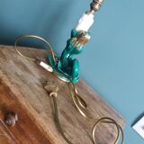 Emerald green mermaid ceramic table lamp