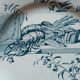 set of 10 antique earthenware plates with blue decoration from Bordeaux
