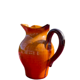 Carafe en gres ocre et maron