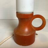 Scandinavian orange wooden lamp