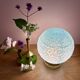 Vintage blue glass globe table lamp from Clichy