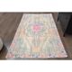 Vintage Turkish Oushak handmade wool cotton orange area rug 125x208