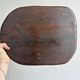 Antique dark wood tripod stool