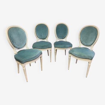 Velvet medallion chairs