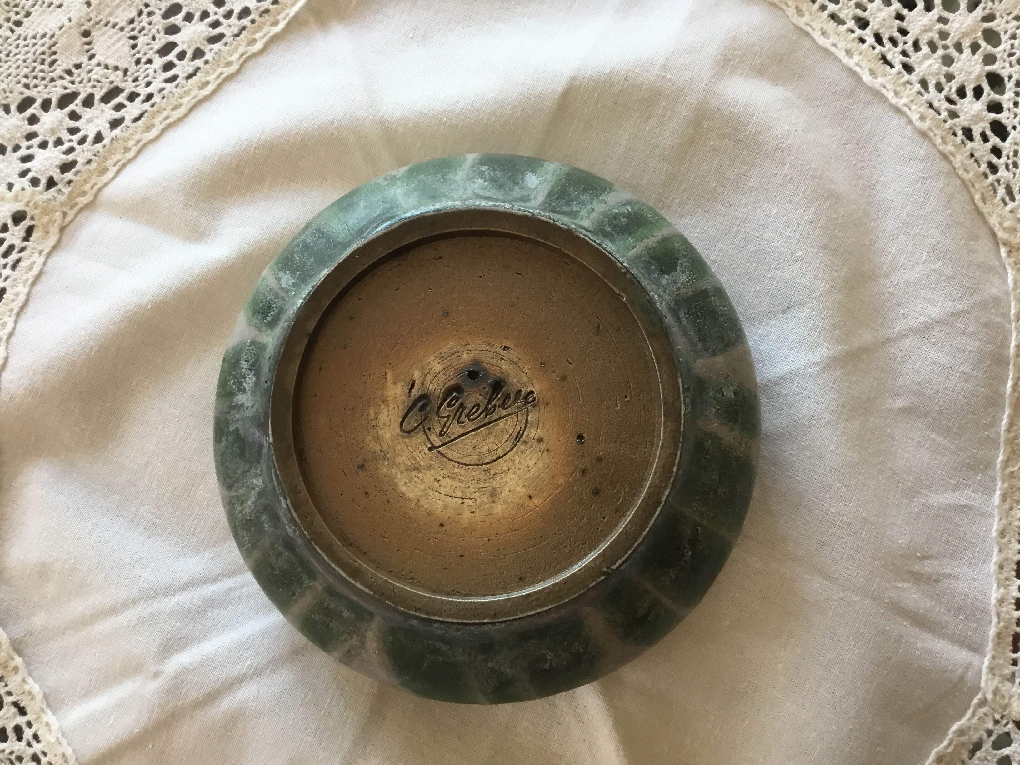 Vide-poche-coupelle grès signed