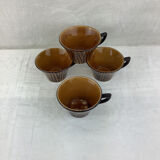 4 cups made in France Sarreguemines Domino model