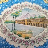 Antique tea service, Persian work, Baccarat crystal, enamels on copper