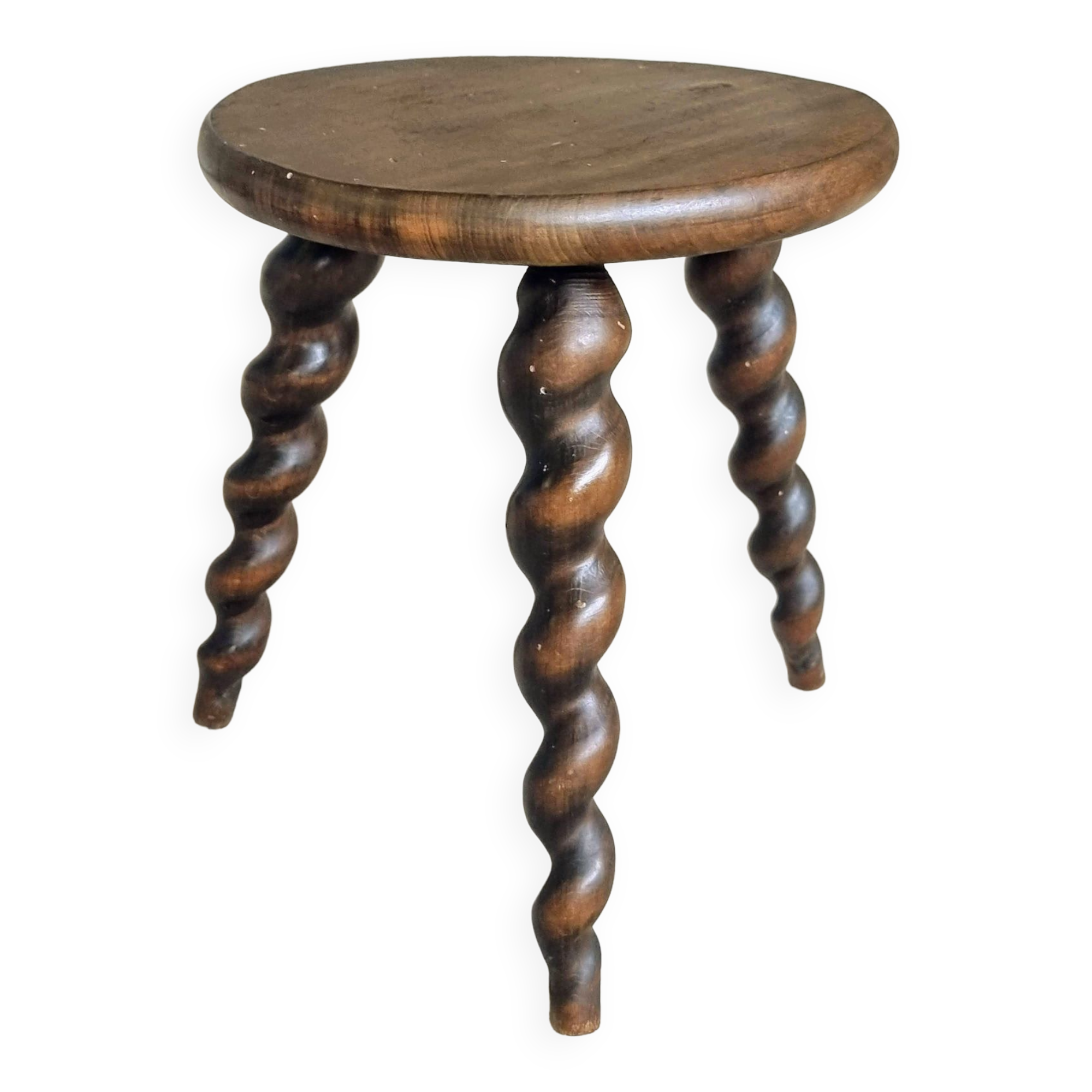 Vintage stool milking stool beech wood