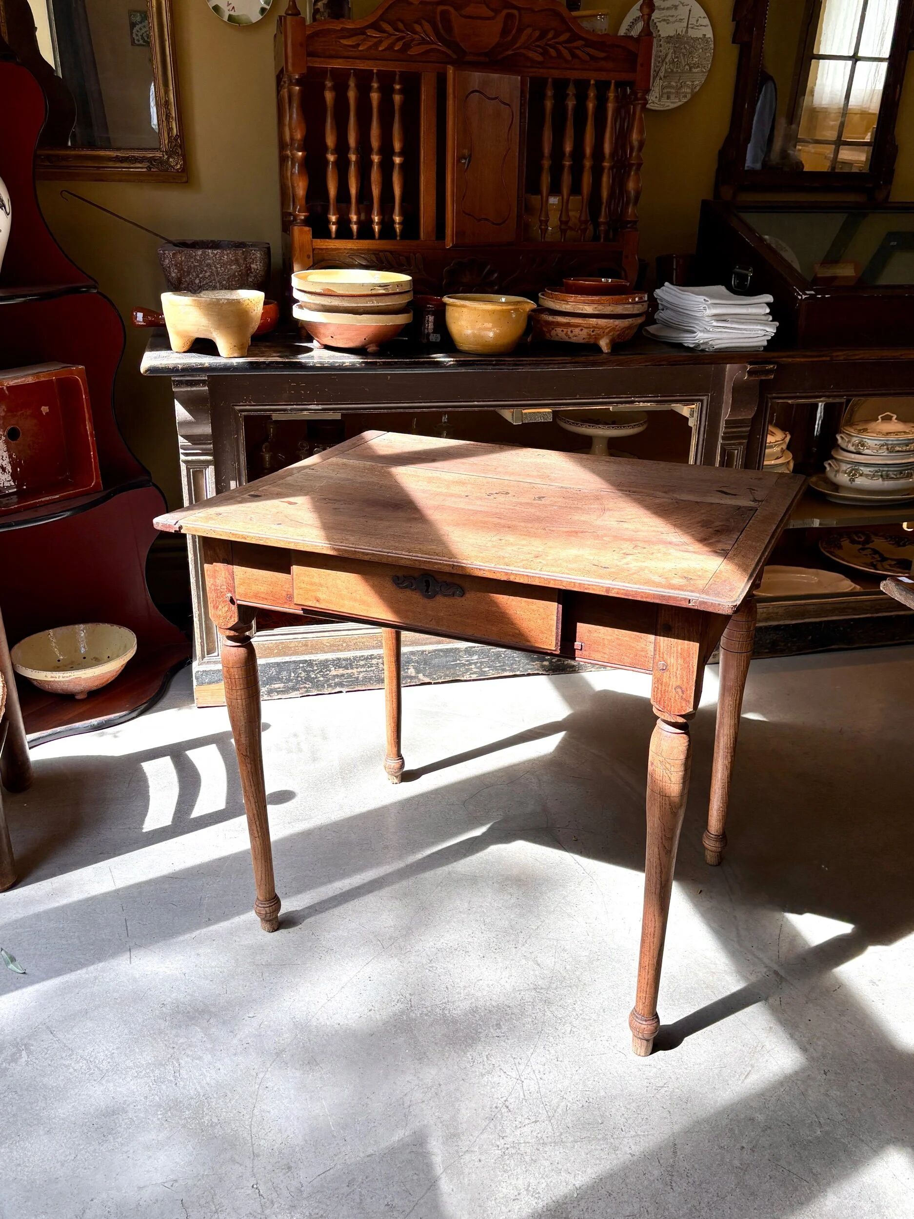 Side table, walnut desk, 18th century
