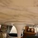 Tulip set round marble table and 4 swivel chairs by Eero Saarinen edited by Knoll