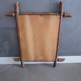 Miroir bambou ancien 57x47cm