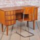 Mid-Century Modern Writing Desk in Mahogany Veneer, Czech, 1950