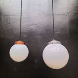 Opaline glass ball pendant lights