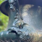 Set of 4 cast iron basins, Corneau foundry in Charleville.