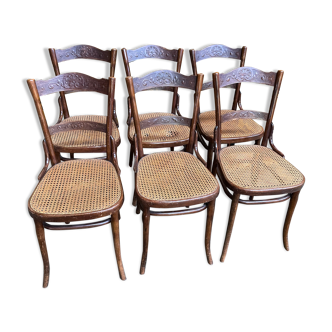Suite of 6 chairs bistrot thonet 97