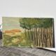 Old painting of a forest landscape in Les Landes