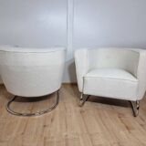 Fauteuils Chromés par Jindrich Halabala, Set de 2