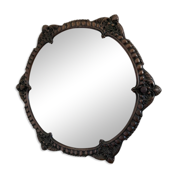 Miroir mural rond vintage de style baroque italien