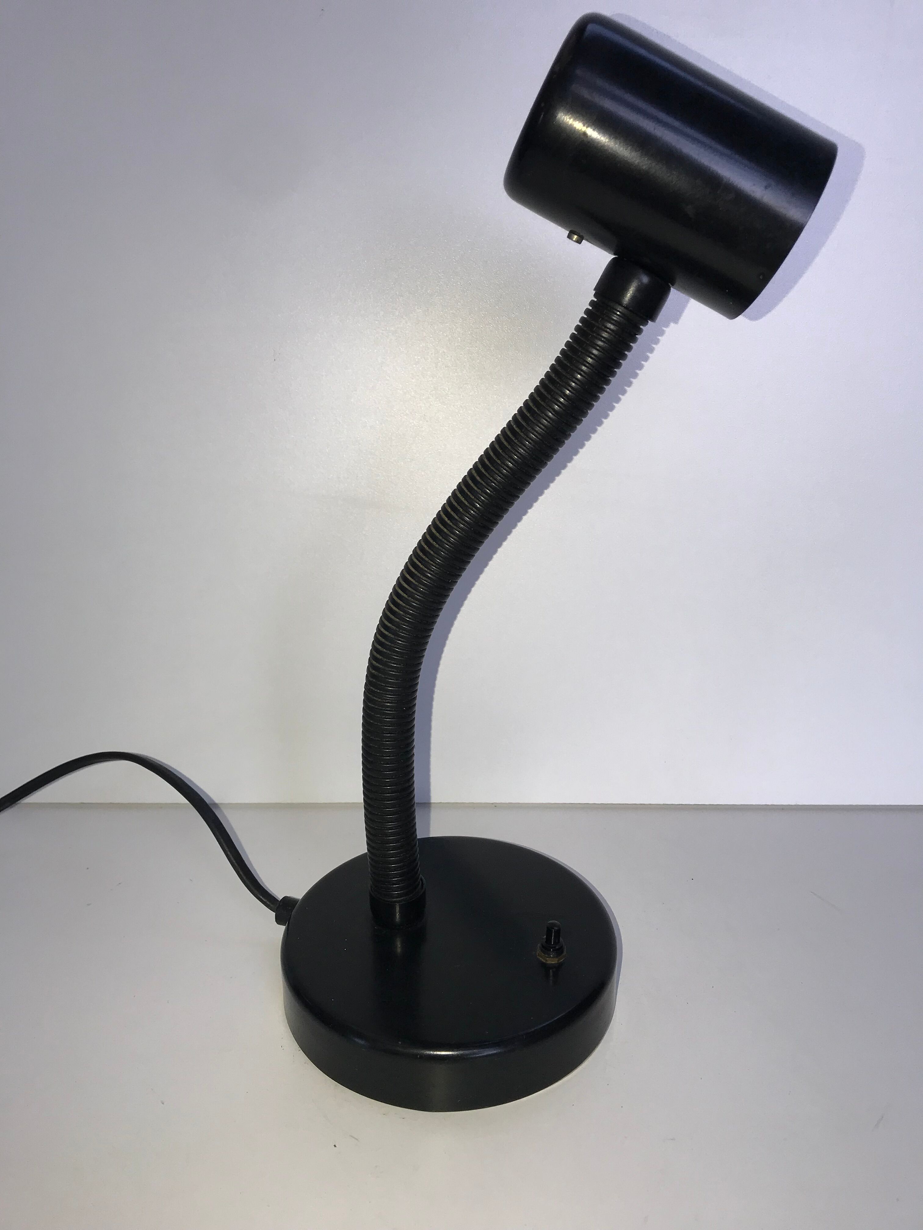 Black desk lamp made in gdr