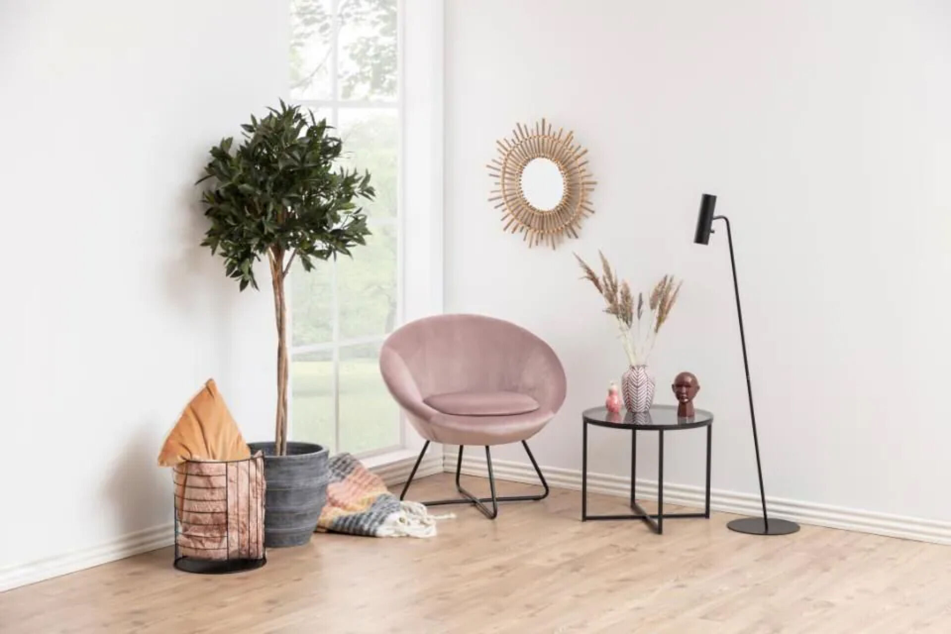 Velvet armchair