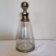 Carafe in glass and chrome metal 80s