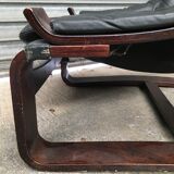 Pair of kroken leather armchairs design 1970