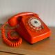 Vintage Socotel orange dial phone, 1971