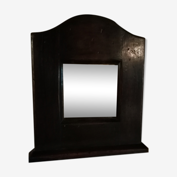 Old mirror with solid wooden frame - 32x28cm