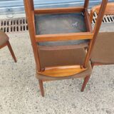 Series of 6 teak chairs around 1960