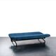 Vintage Model D70 Sofa Bed Black Iron Reupholstered Blue by Osvaldo Borsani for Tecno, 1970s