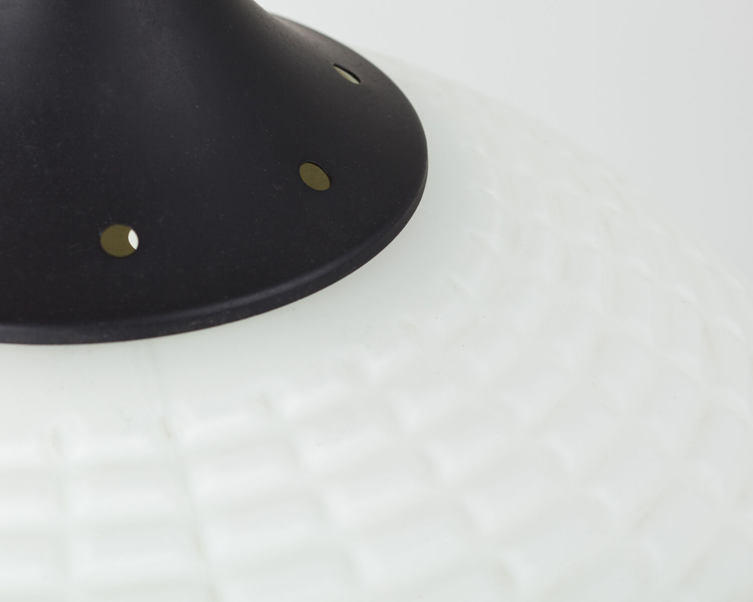 Opaline glass hanging lamp 1950