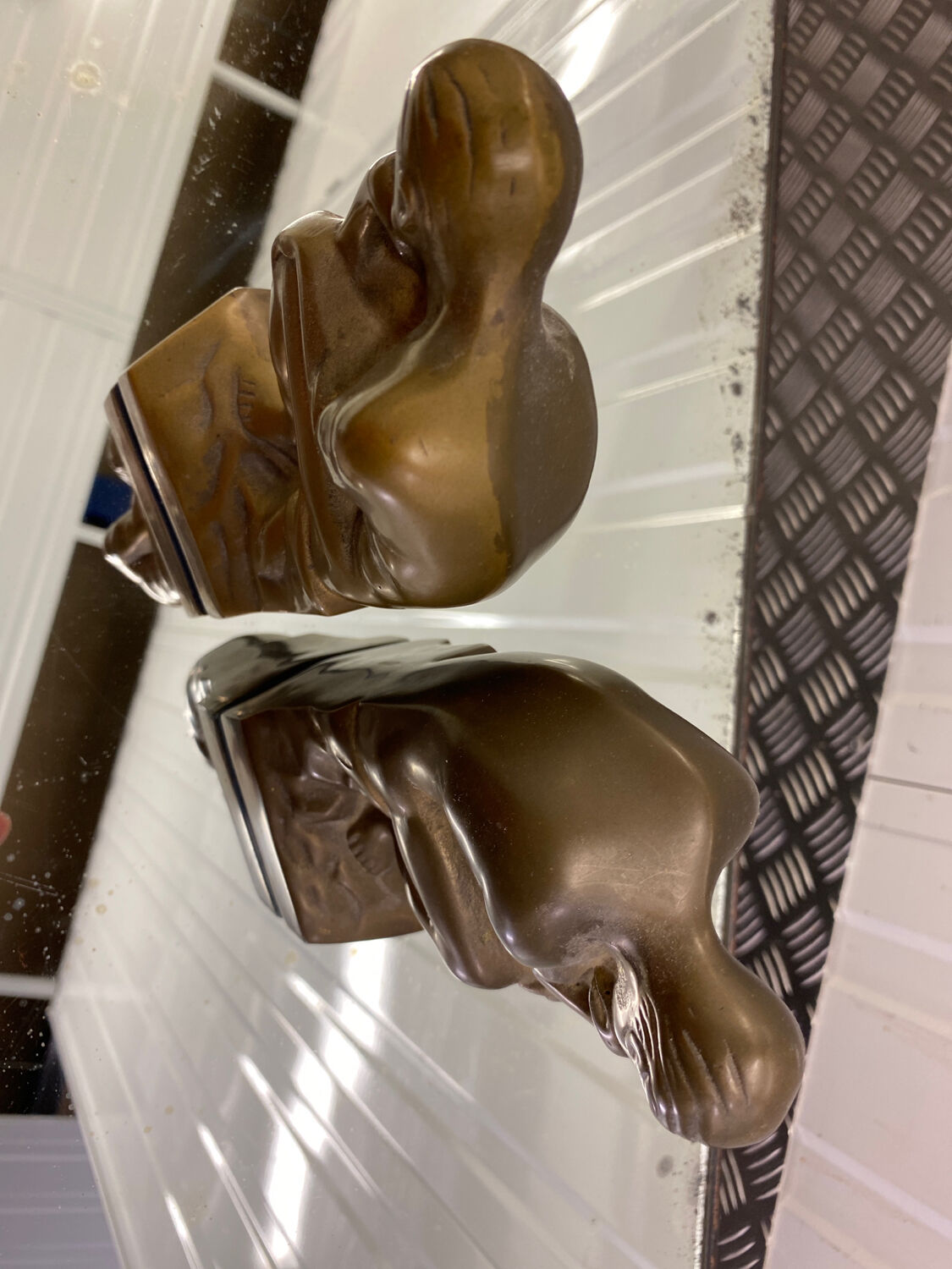 Art Deco bookends pair from Rodin's The Thinker