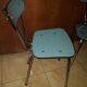Paire de chaises en formica bleu pastel vintage
