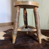 Round stool with pencil legs