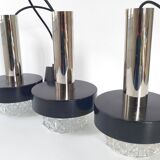 Set of 3 vintage pendant lights 1960